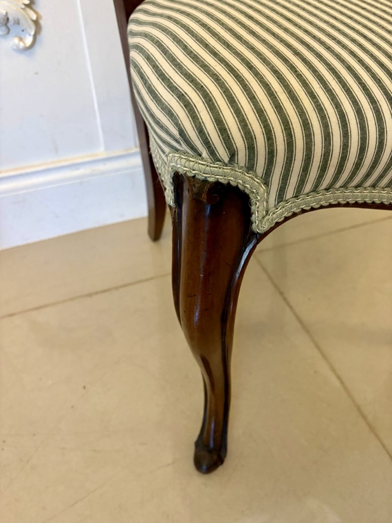 Set of 6 Antique Victorian Quality Carved Mahogany Balloon Back Dining Chairs - Image 12